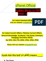 Islamic Studies MCQs in PDF Part-4 PDF