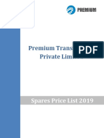 Premium Transmission Private Limited: Spares Price List 2019