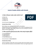 Islamic Studies MCQs With Details PDF