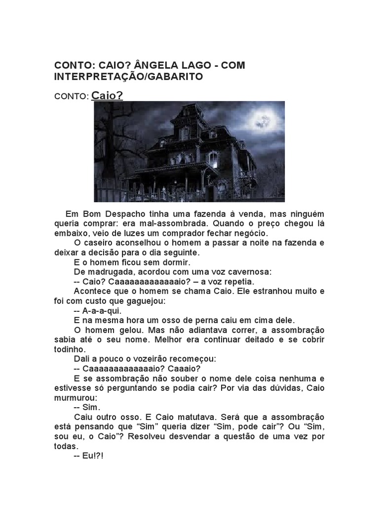 CONTO Suspense Gabarito | PDF | Contos