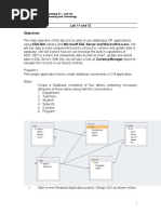 Lab 11 and 12 Objectives: Lab Task Object Oriented Programming (C++ and C#) NED University of Engineering and Technology