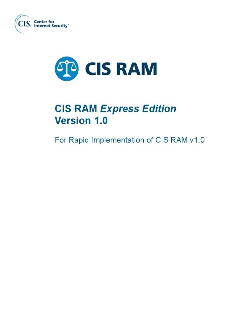CIS RAM Express Edition Version 1.0.a CC PDF | PDF | Vulnerability ...
