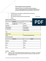 Master Supplier Services Agreement (MSSA) US English