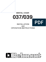 Dental Chair: Installation and Operation Instructions