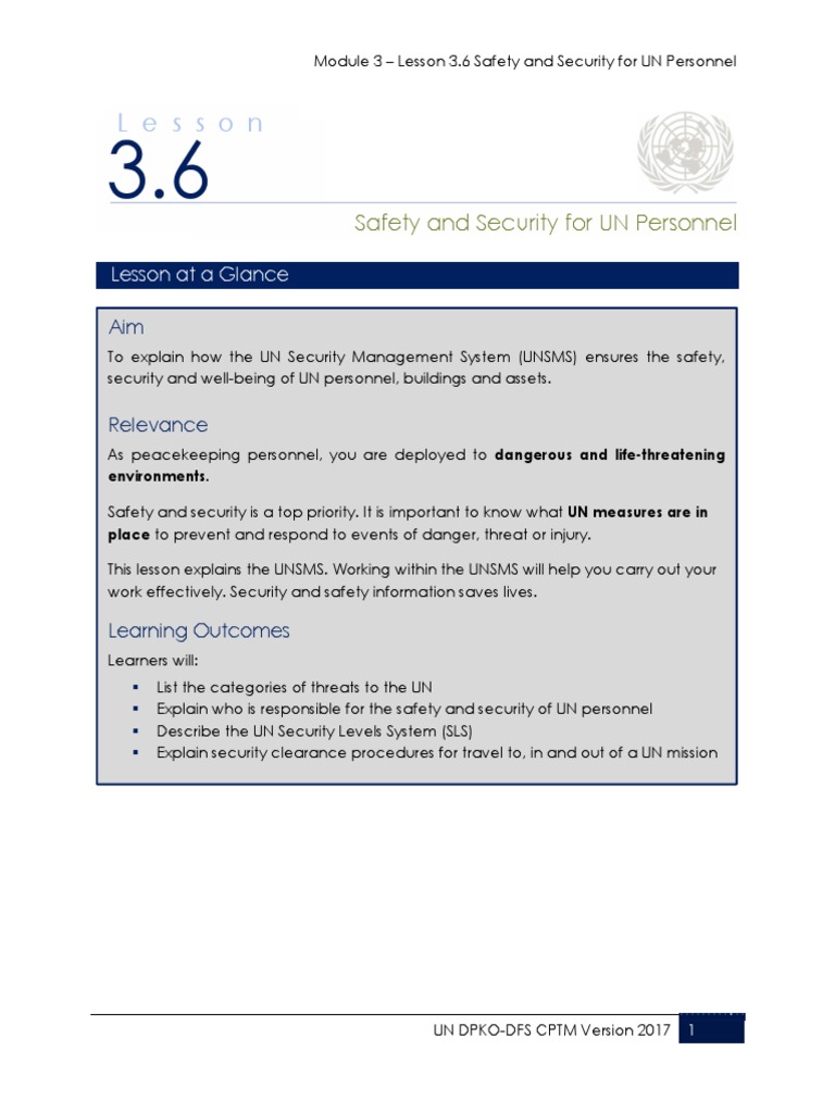 UN Security Clearance Procedures | PDF | Security Clearance | United ...