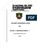 Silabo de Etica y Deontologia I 2008
