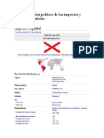 La Organización Política de Los Imperios y Colonias Españolas Majo