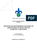 Programa de Mantenimiento UV