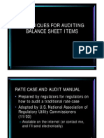 Techniques For Auditing Balance Sheet Items