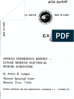 Apollo Experience Report Lunar Module Electrical Power Subsystem