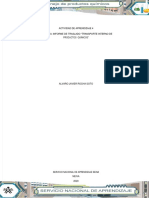 Informe de Traslado Transporte Interno de Químicos