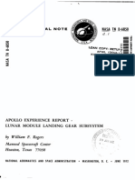 Apollo Experience Report Lunar Module Landing Gear Subsystem