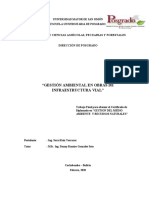 Gestión ambiental en obras de infraestructura vial