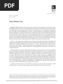 Caso #3 Tesla Motors Inc