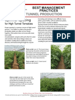 In High Tunnel Production: Best Management Practices Optimal Spacing