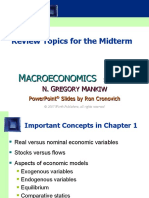 Review Topics For The Midterm: Acroeconomics