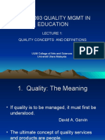 Quality Management in Education: Key Concepts