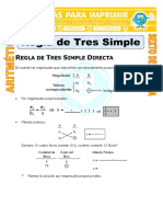 Regla de Tres Simple para Sexto de Primaria