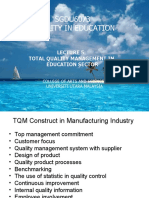 Total Quality Management in Education Sector