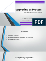 Interpreting As Process: Book