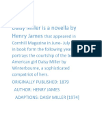 Daisy Miller is a novella by Henry James that appeared in Cornhill Magazine in June.docx