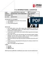 Assignment 2: International Logistics: Notes