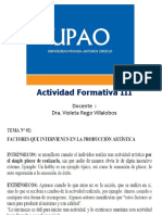 Actividad Formativa III: Docente: Dra. Violeta Rego Villalobos
