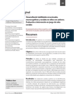 Desarrollando Habilidades Emocionales, Neurocognitivas y Sociales en Niños Con Autismo