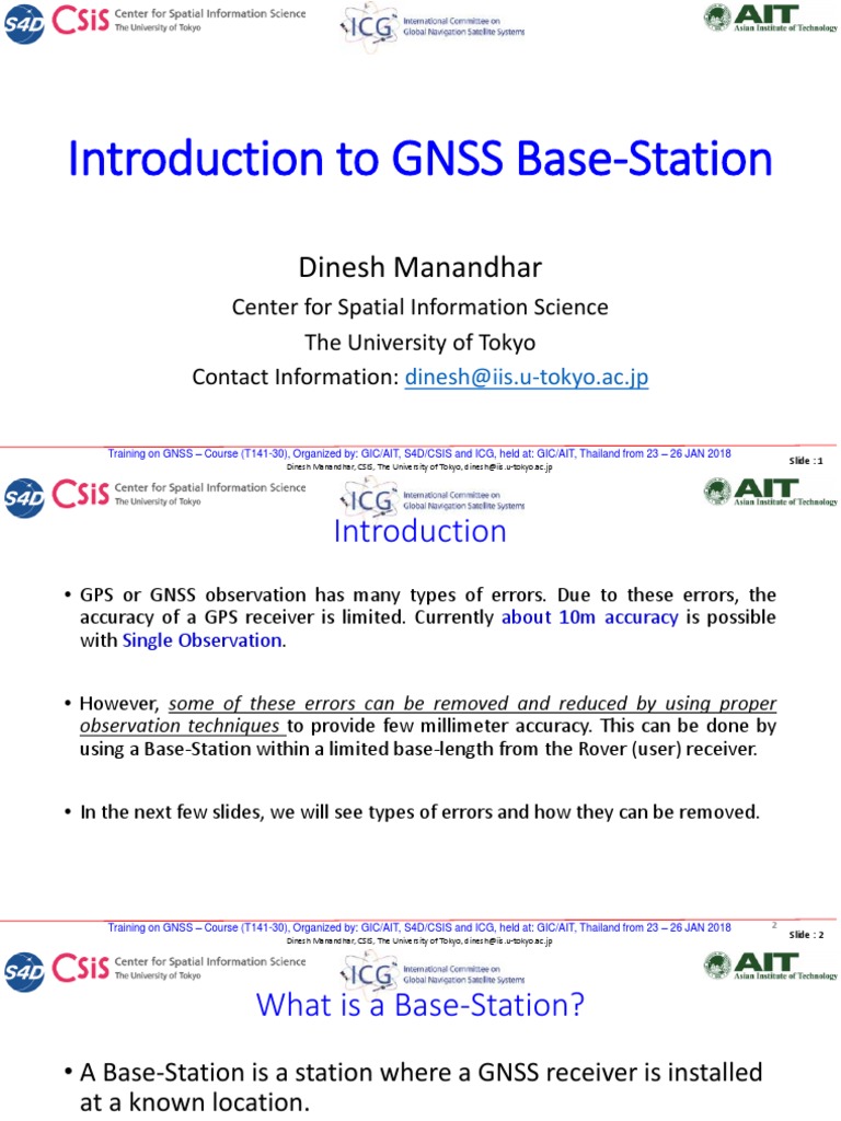 GNSS Training Course Overview | PDF | Global Positioning System ...