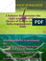 Importance of Balance Diet