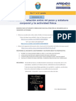 SEMANA 10 Reconozco Mi Relacion Entre Mi Peso y Estatura Corporal y La Actividad Fisica