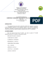 Competency Assessment and Certification of Grade 12-Tvl-Eim