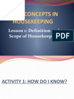 Basic Concepts in Housekeeping