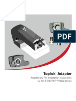 Toplok Adapter: Adapter and Pin Installation Instructions For The T410/T417-70SV2 Series