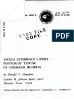 Apollo Experience Report Post Flight Testing of Command Modules