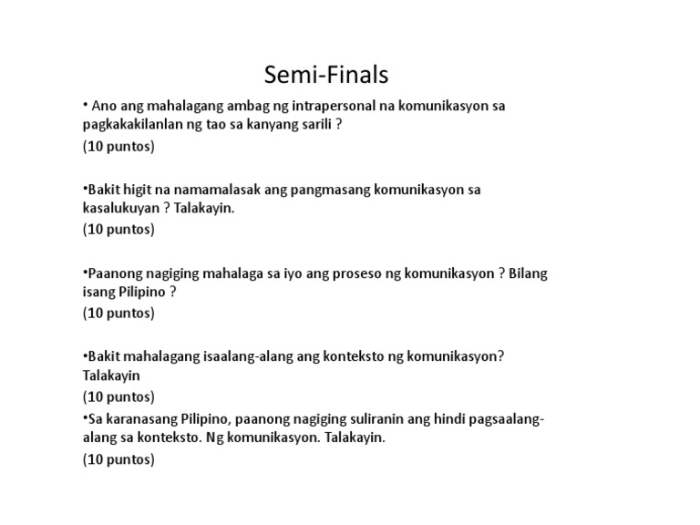 Semi Final Examinaton | PDF