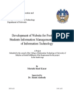 Development of Website For Postgraduate Students Information Management in Faculty of Information Technology
