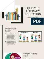 Equity in Literacy Education
