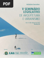 Relatório Executivo - V Seminário Legislativo de Arquitetura e Urbanismo do Brasil