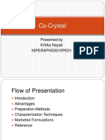 Co-Crystal: Presented by Kritika Nayak NIPERAPHD2015PE01