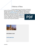 Cultural and History of Lima