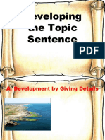 Developing The Topic Sentence Grade 8
