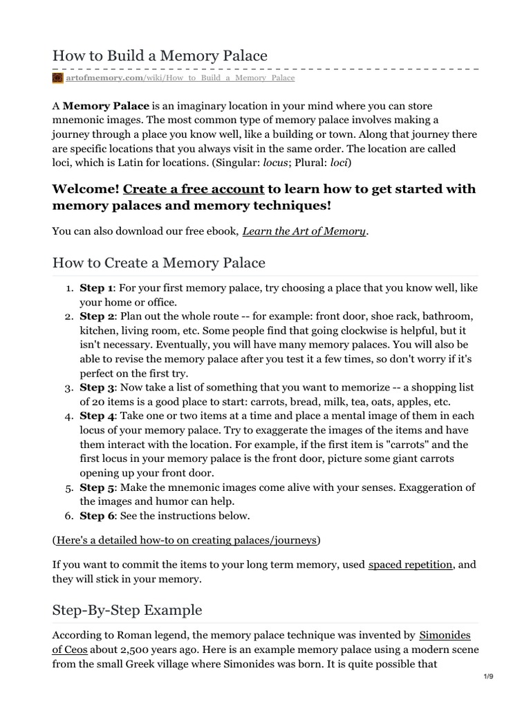 Build Your Memory Palace Guide | PDF | Chemical Elements | Chemistry