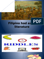 Filipino Had Early Literature