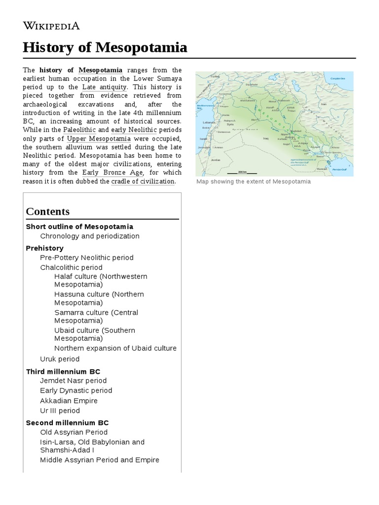 History of Mesopotamia | PDF | Babylonia | Assyria