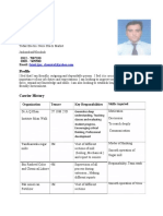 Tufail Electric Store Owner Resume