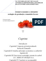 Analiza Eficientei Economice A Sistemelor Ecologice de Productie A Tomatelor in Serw - PPSX