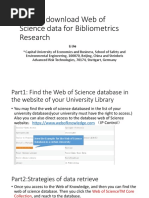 How To Download Web of Science Data For Bibliometrics Research