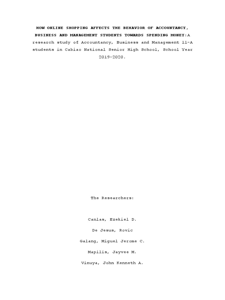 Final Research 111 PDF Online Shopping Research Design