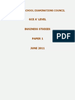 Business Studies Paper 1 June 2011 PDF